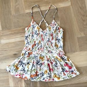 Patrons of Peace Floral Tank Top: Medium